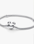 Disney Mickey Mouse Clasp Moments Snake Chain Bracelet