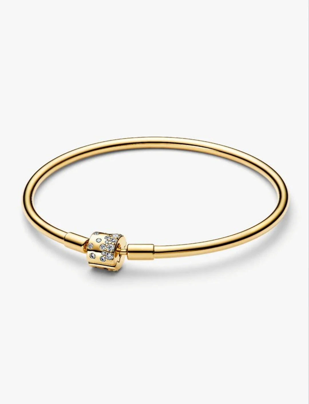 Sparkling Barrel Clasp Bangle