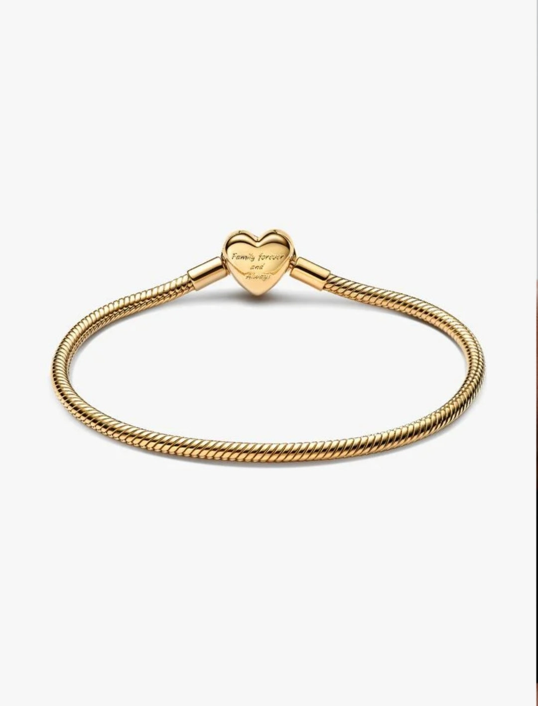 Sparkling Infinity Heart Clasp Snake Chain Bracelet