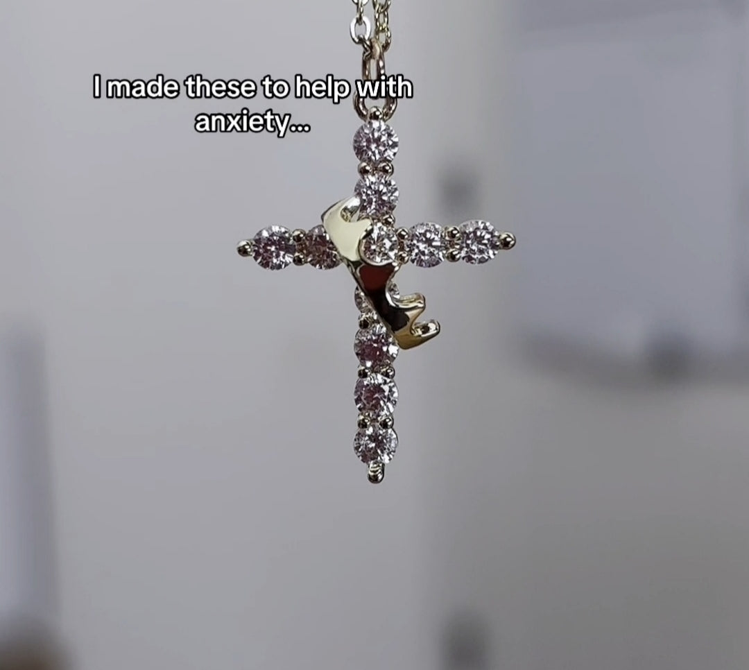 Cross with Crown Necklace