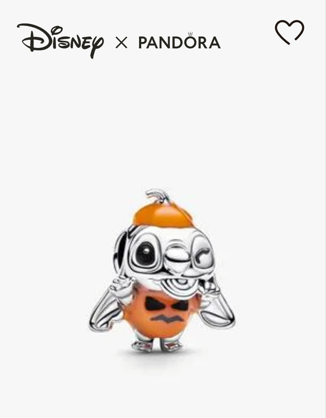 Disney Stitch Halloween Pumpkin Charm
