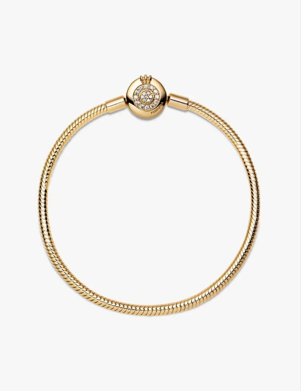 Pandora Moments Sparkling Crown O Snake Chain Bracelet