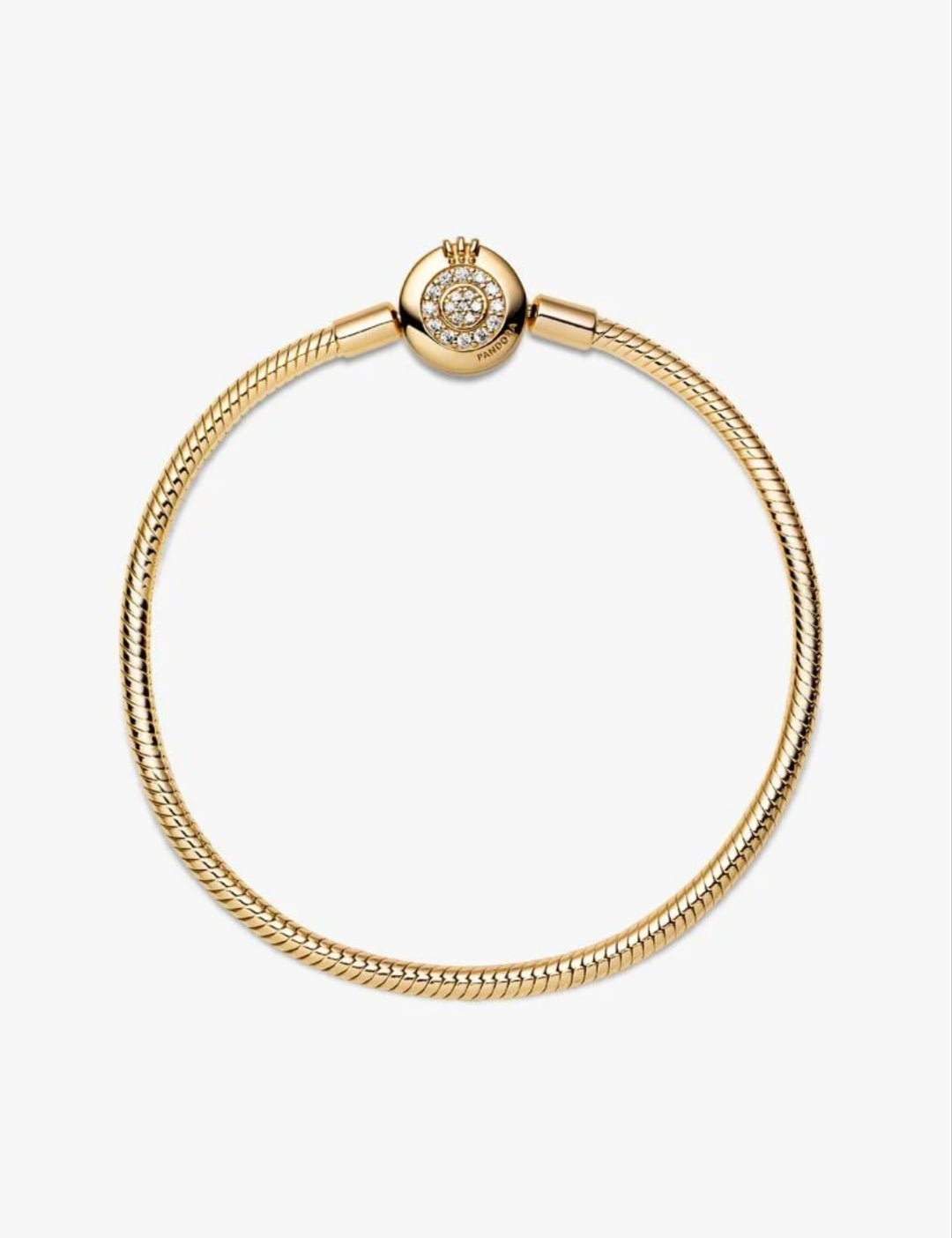 Pandora Moments Sparkling Crown O Snake Chain Bracelet