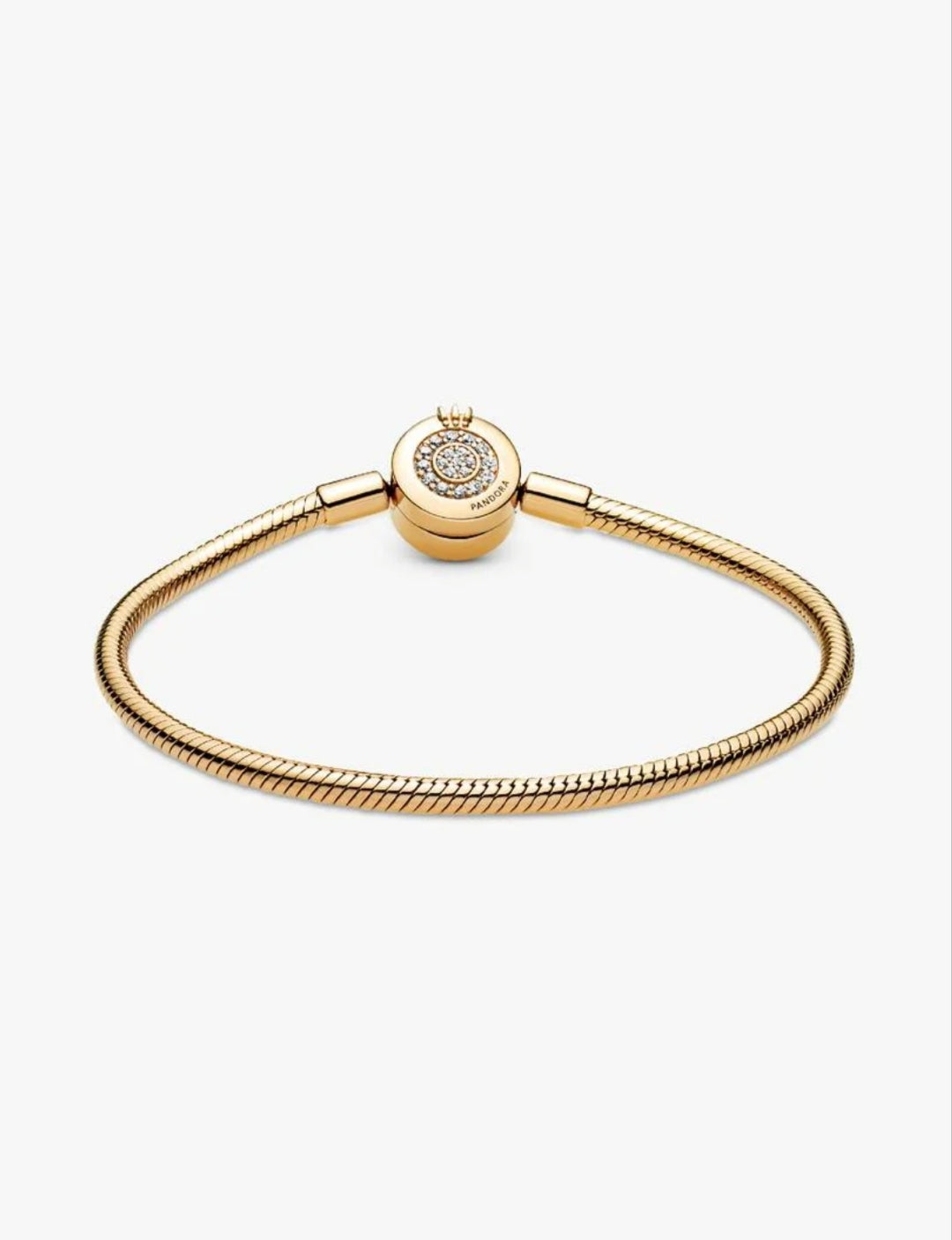 Pandora Moments Sparkling Crown O Snake Chain Bracelet