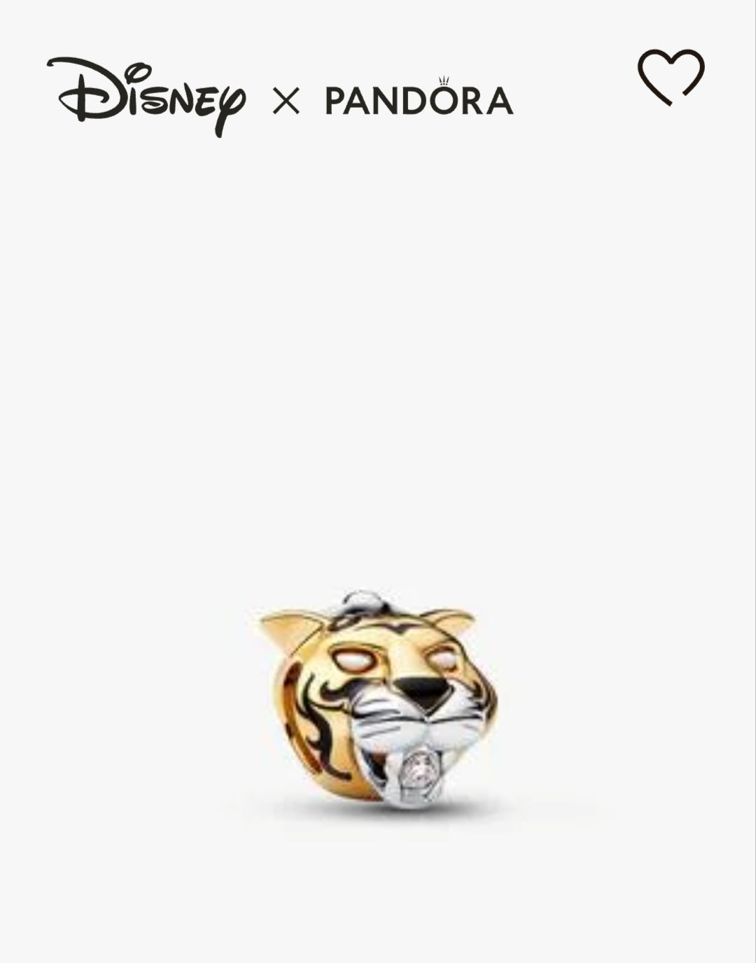Disney Princess Jasmine Rajah Lab-grown Diamond Charm