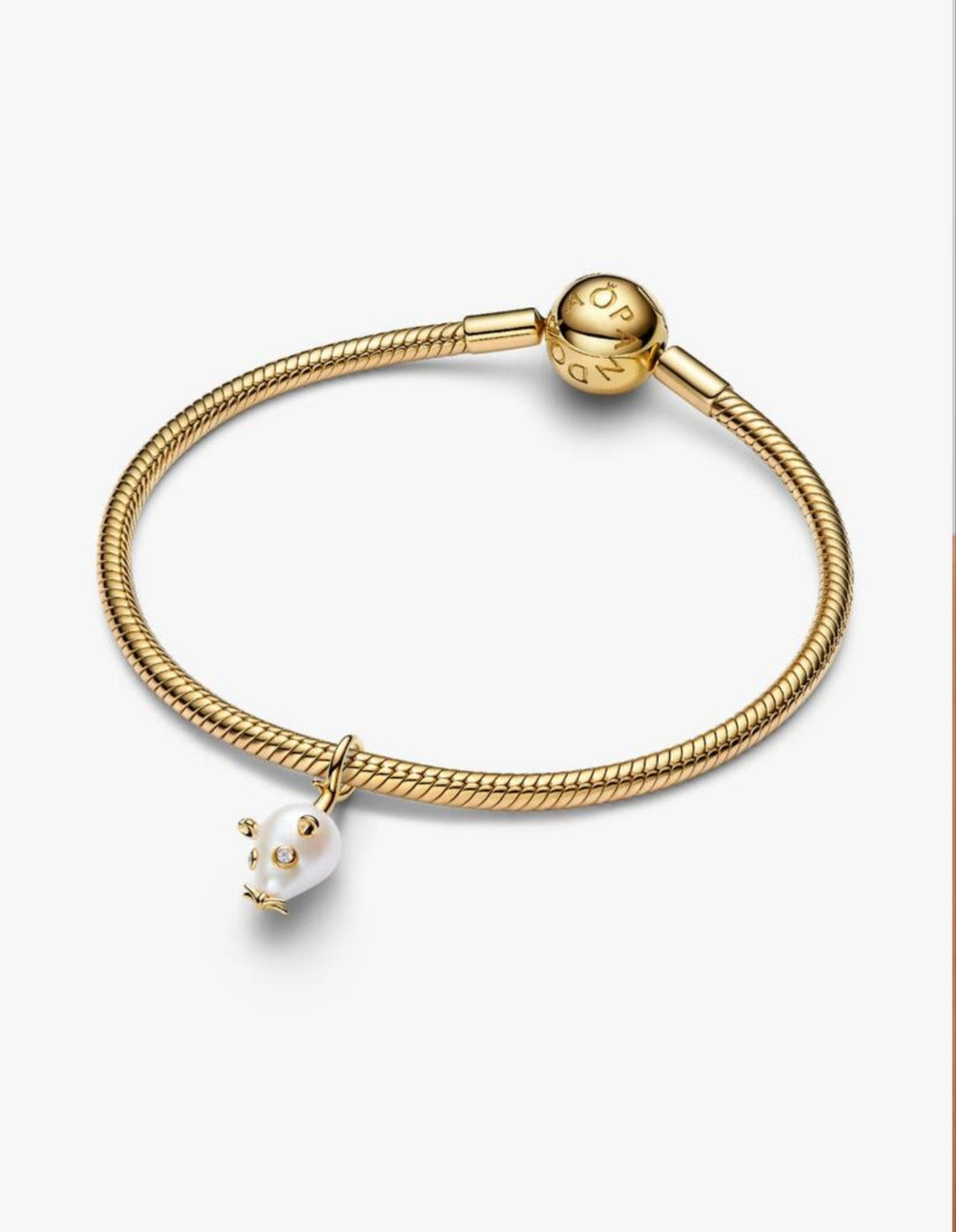 Treated Freshwater Cultured Baroque Pearl Mouse Dangle Charm
