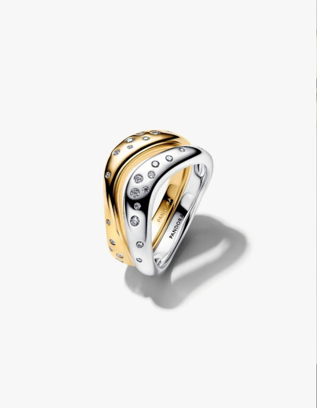 Organically Shaped Two-Tone Stacking Rings