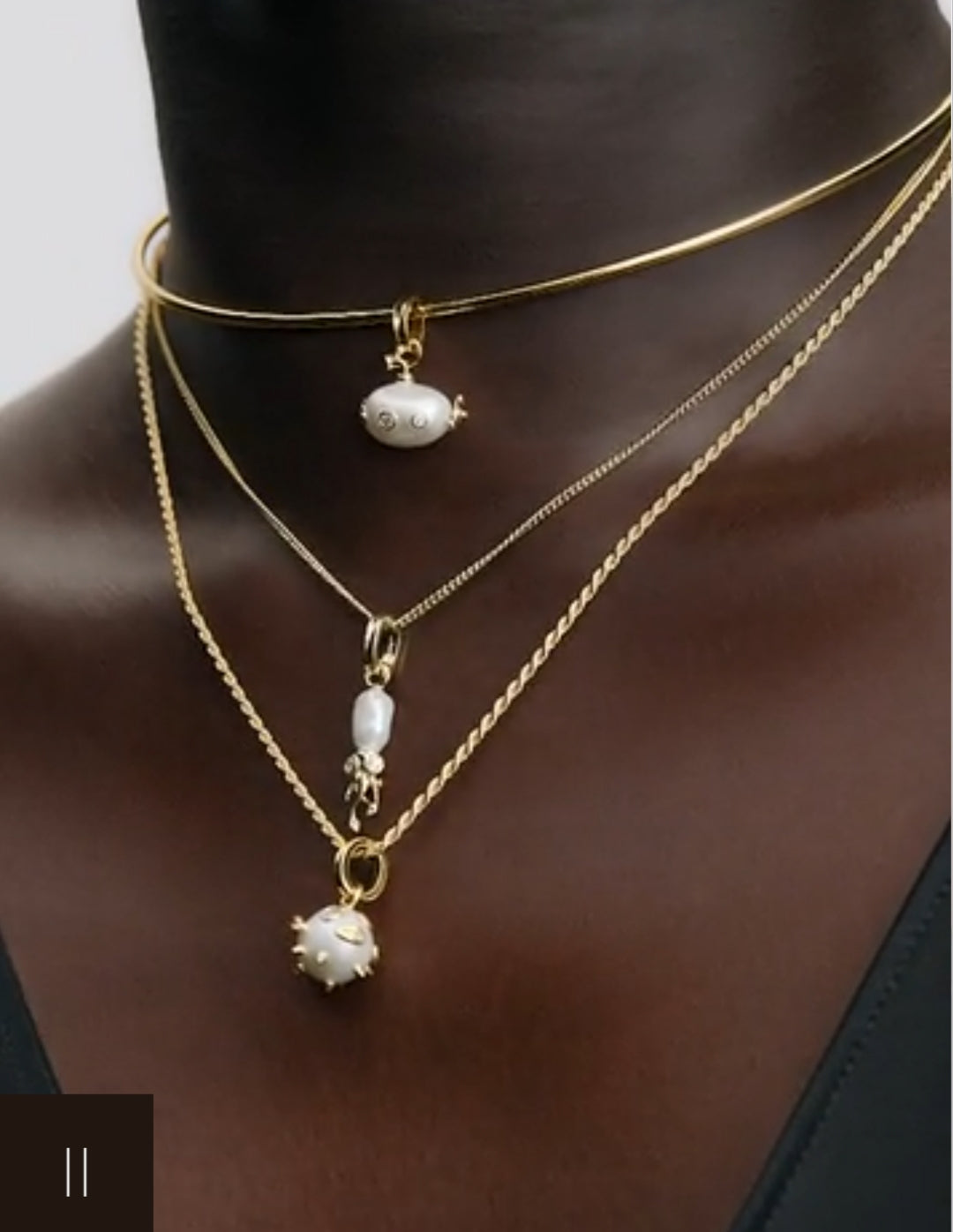 Treated Freshwater Cultured Baroque Pearl Pufferfish Dangle Charm