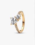 Double Heart Sparkling Ring