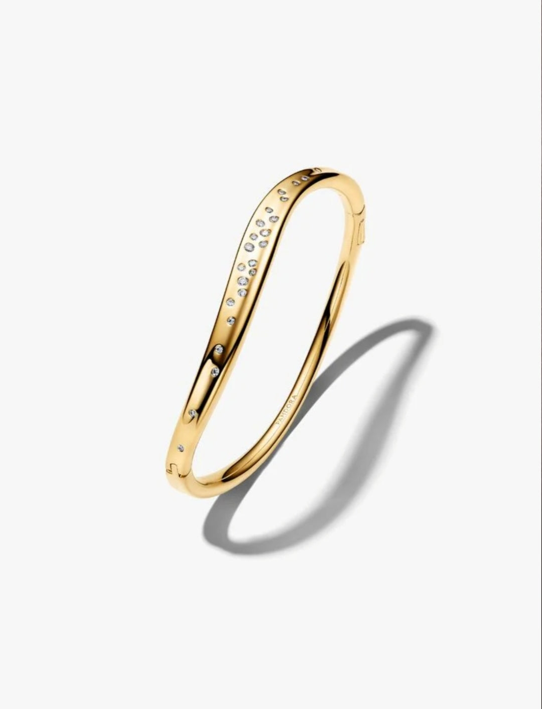 Organically Shaped Stone-Set Bangle