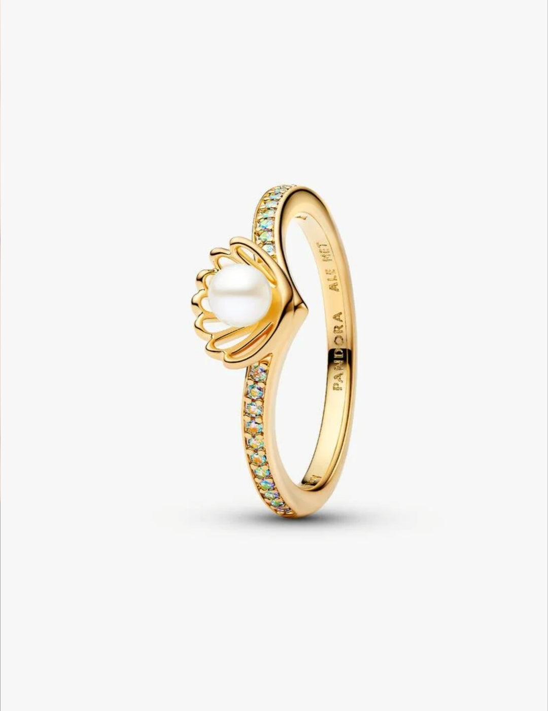 Disney Princess Ariel Shell Treated Freshwater Cultured Pearl Ring