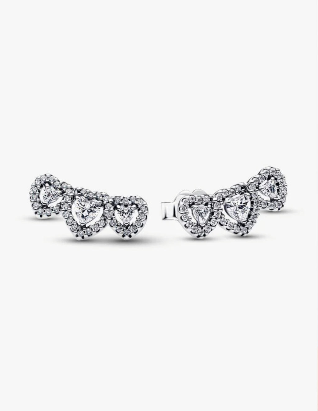 Halo Heart Trilogy Stud Earrings
