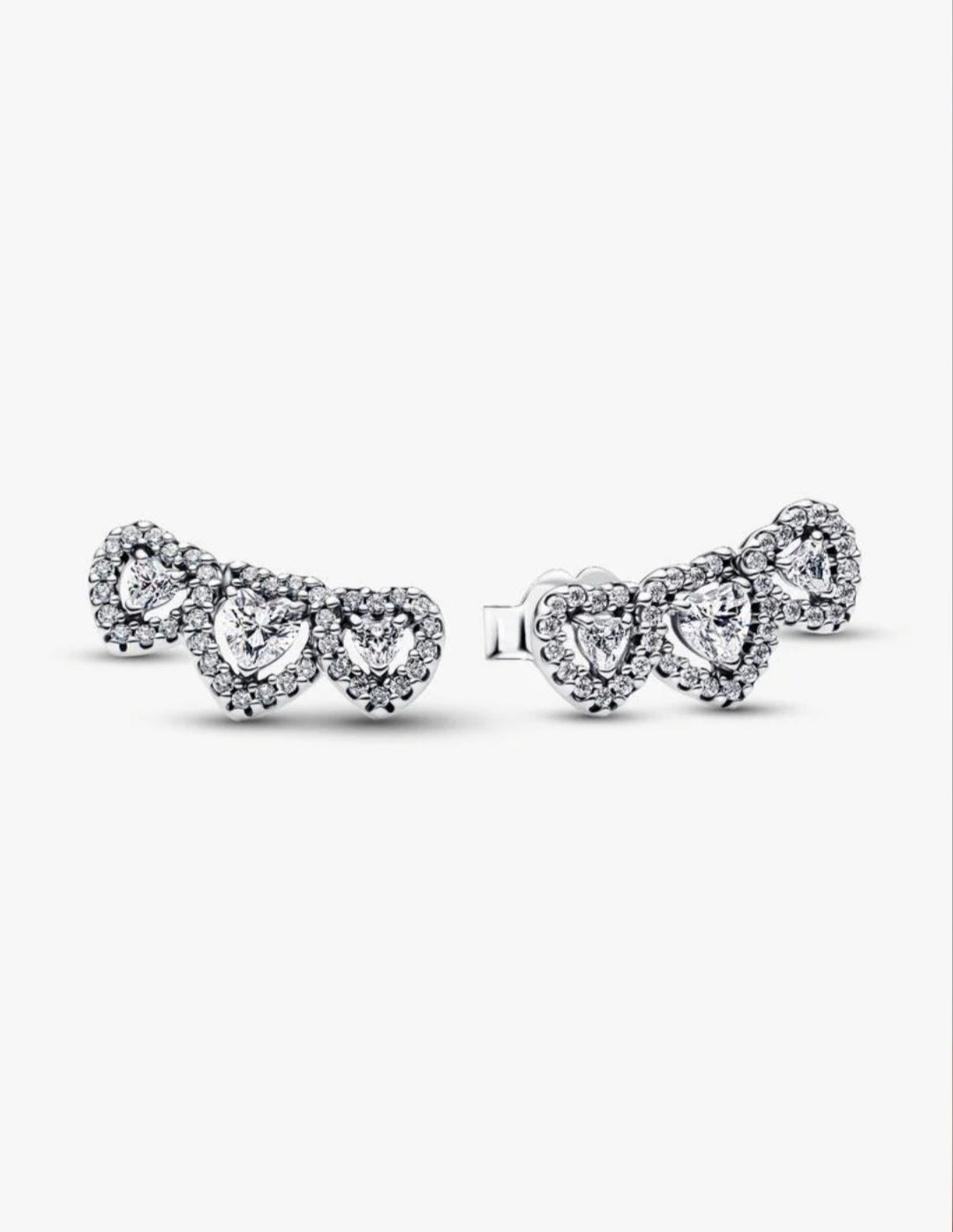 Halo Heart Trilogy Stud Earrings