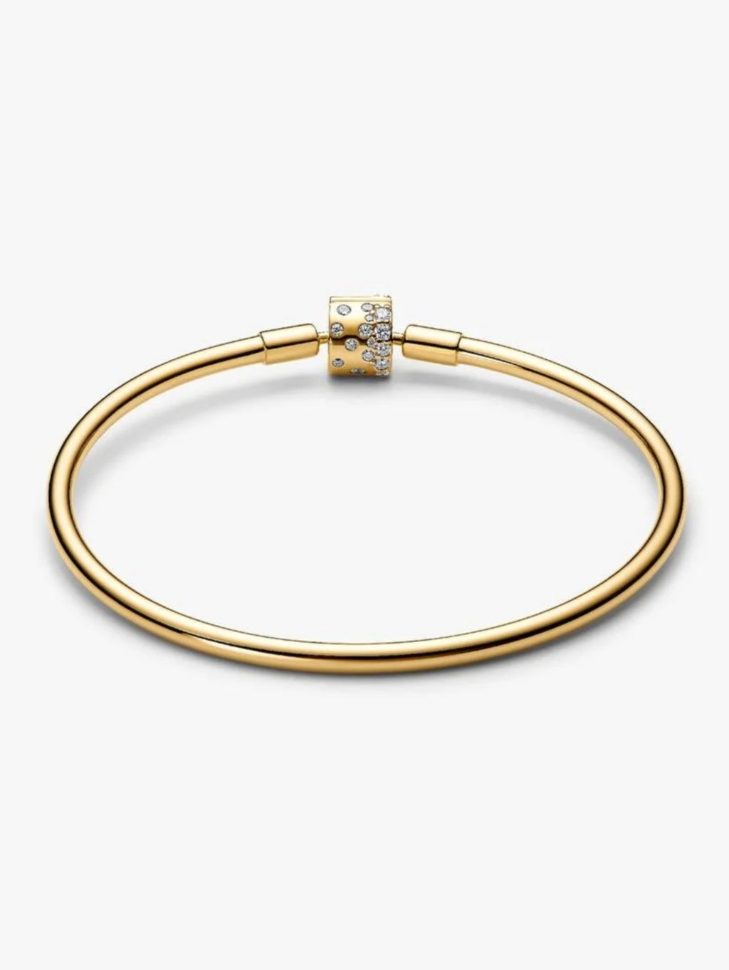 Sparkling Barrel Clasp Bangle