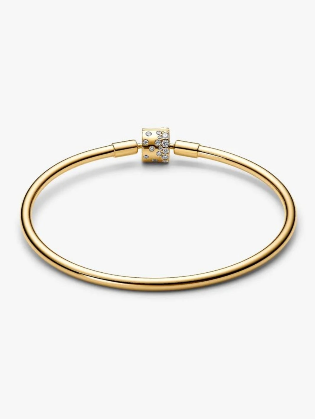 Sparkling Barrel Clasp Bangle