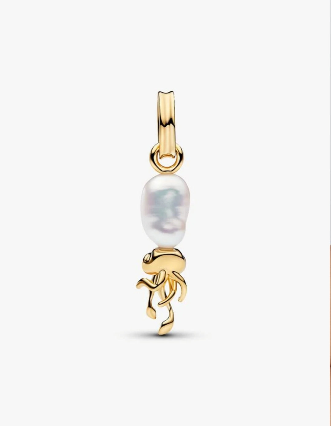 Treated Freshwater Cultured Baroque Pearl Squid Dangle Charm