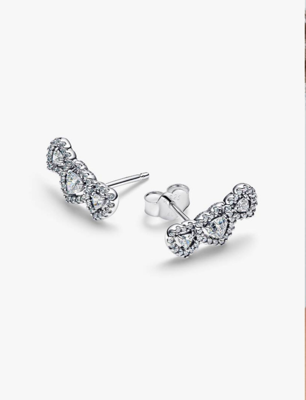 Halo Heart Trilogy Stud Earrings