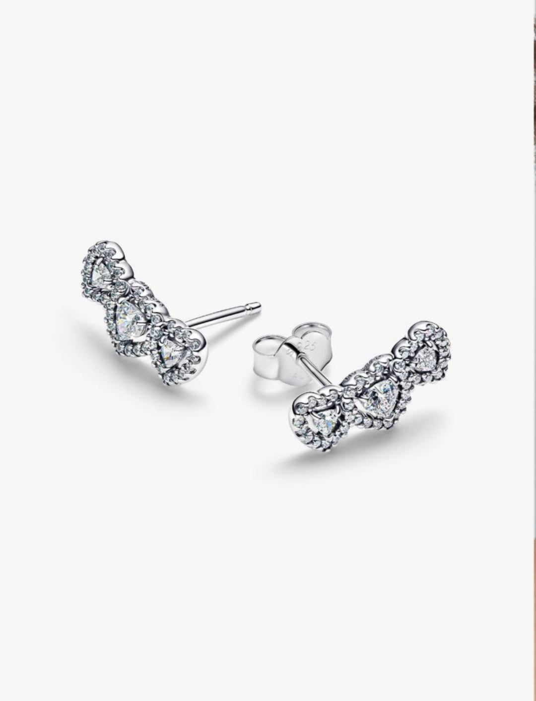 Halo Heart Trilogy Stud Earrings