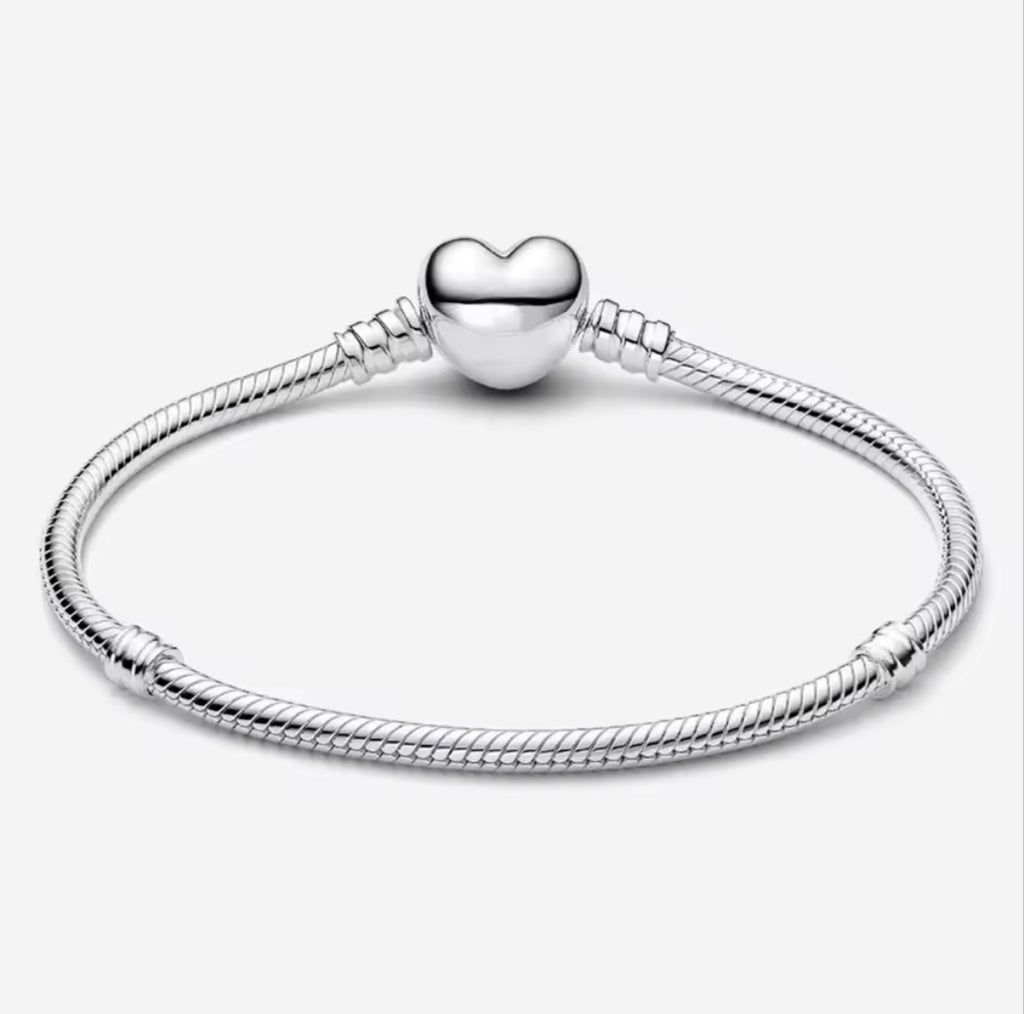 Moments Heart & Snake Chain Bracelet