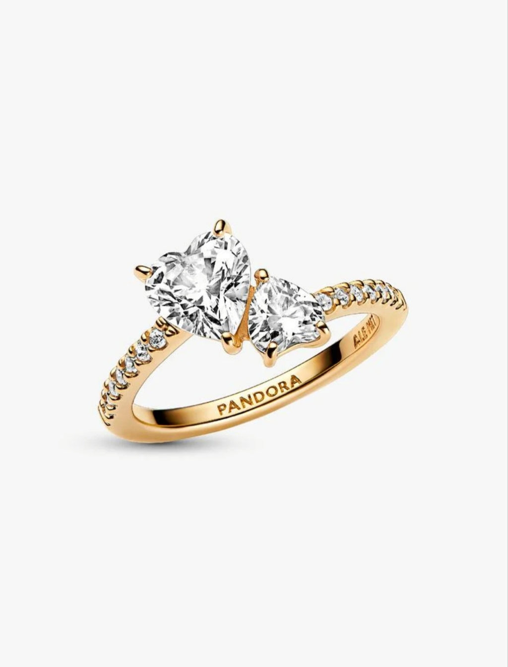 Double Heart Sparkling Ring