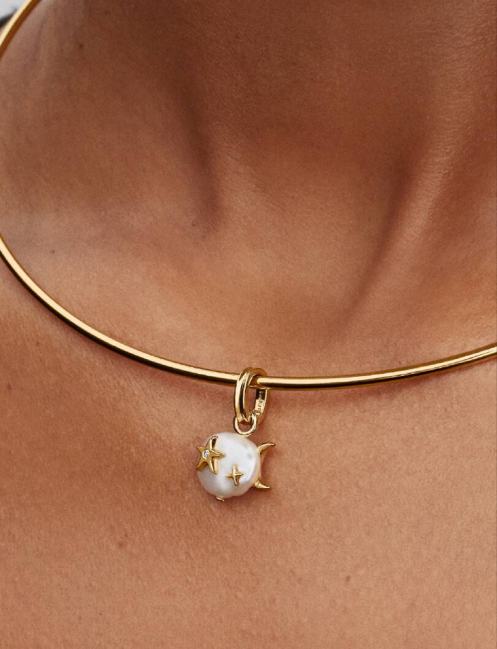 Treated Freshwater Cultured Baroque Pearl Cloud Dangle Charm