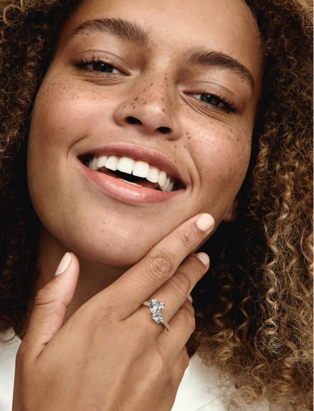 Double Heart Sparkling Ring