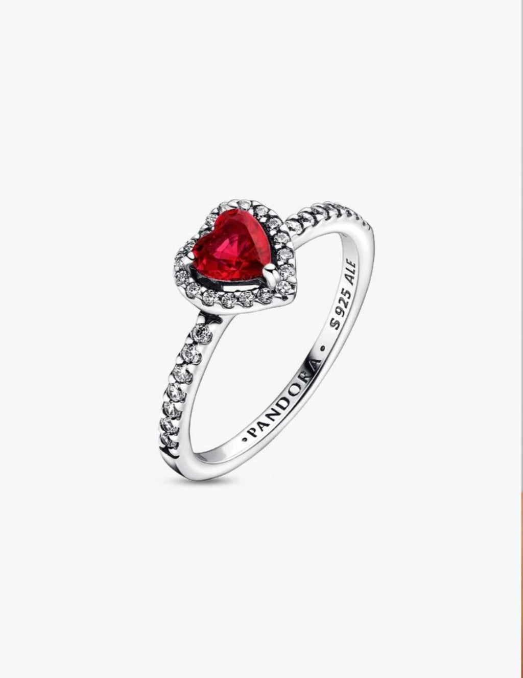 Elevated Red Heart Ring