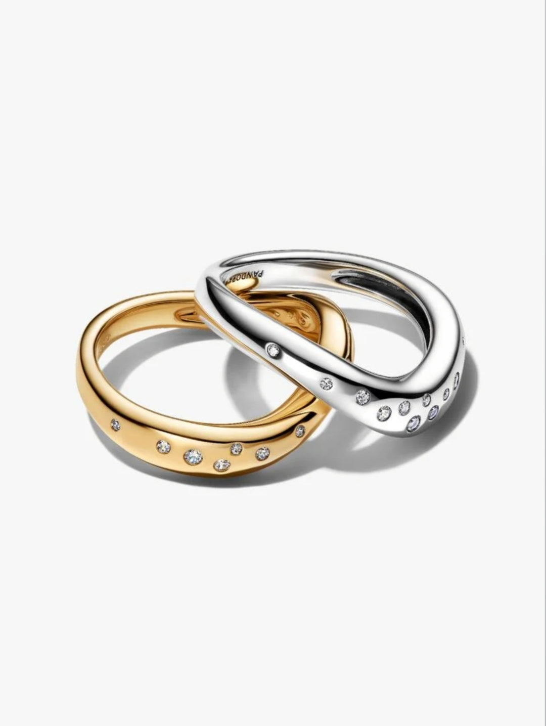 Organically Shaped Two-Tone Stacking Rings