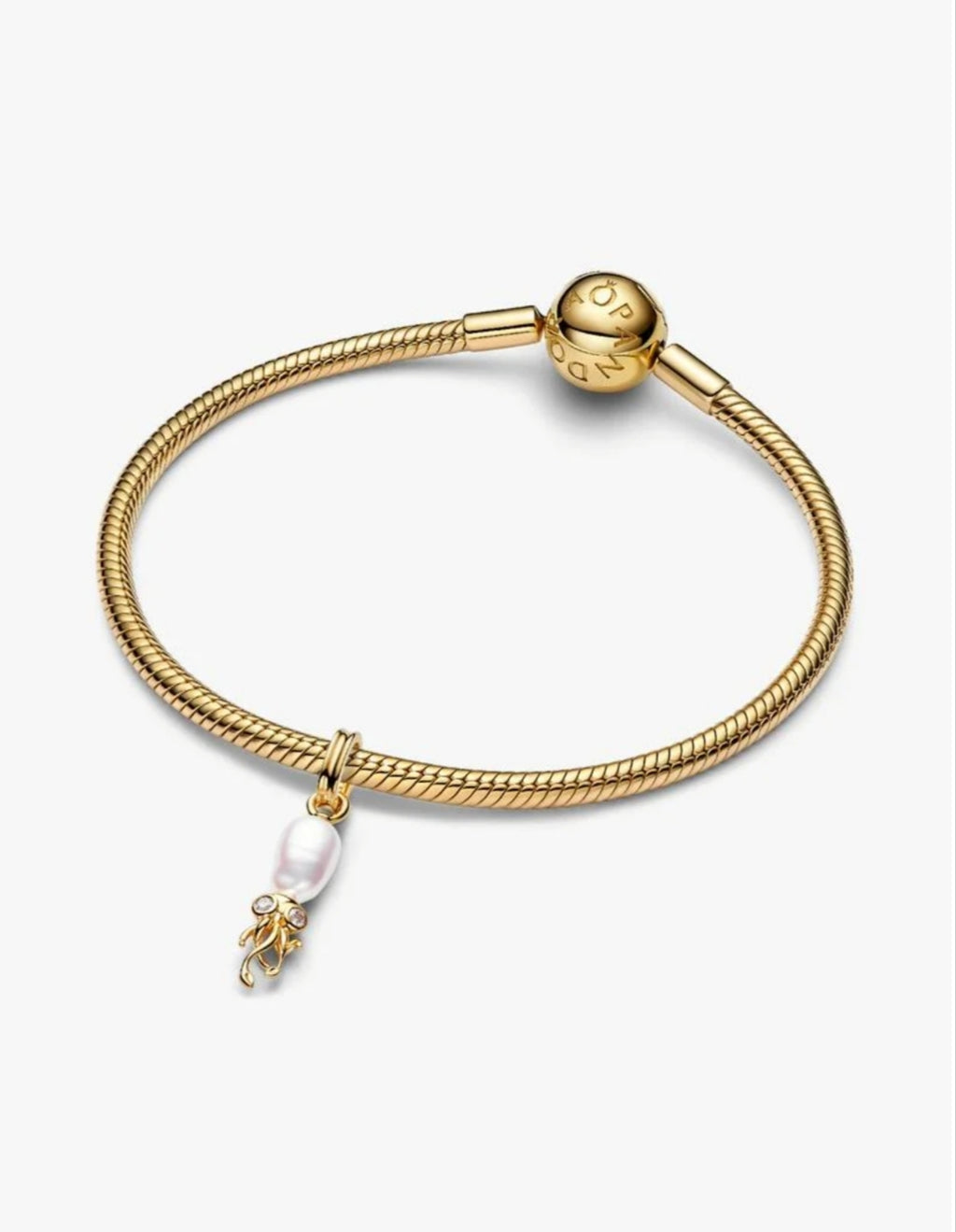 Treated Freshwater Cultured Baroque Pearl Squid Dangle Charm
