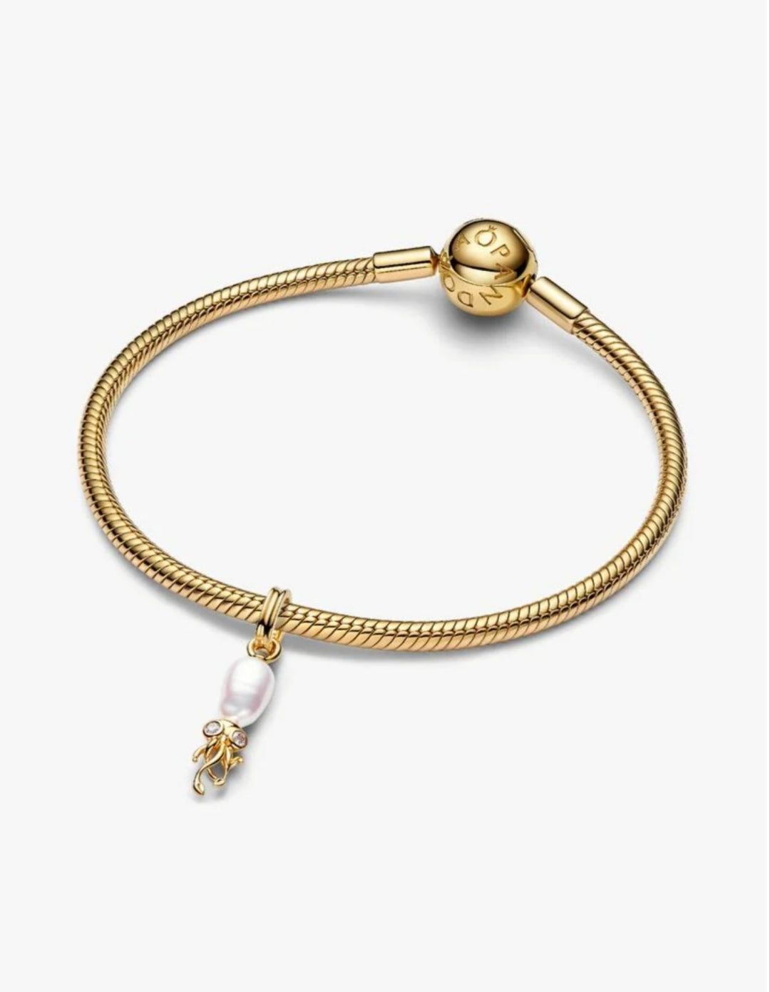 Treated Freshwater Cultured Baroque Pearl Squid Dangle Charm