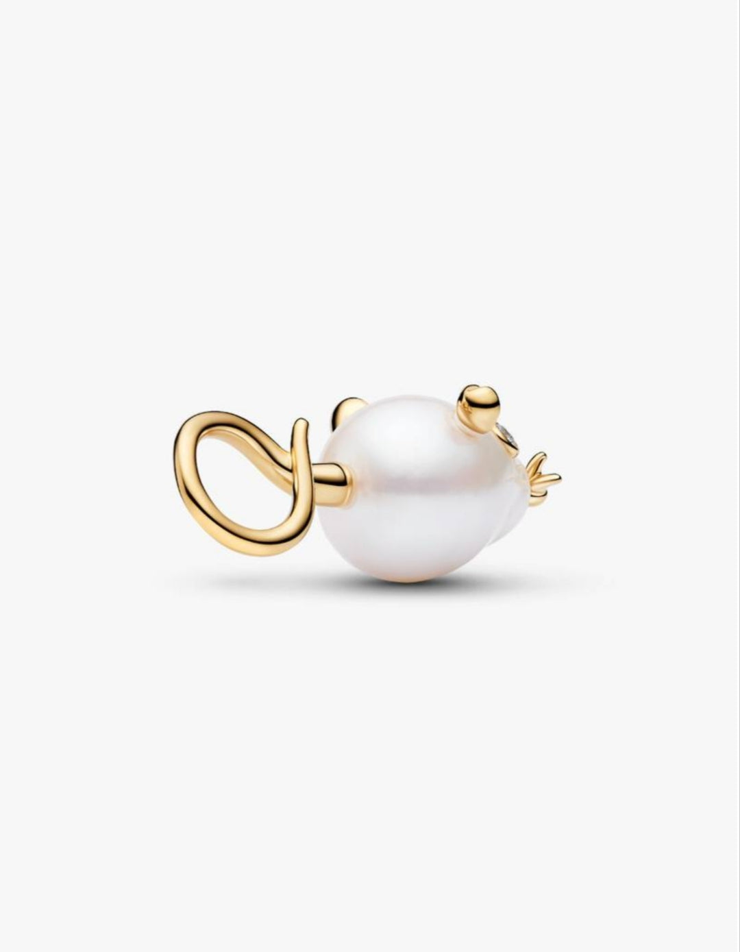 Treated Freshwater Cultured Baroque Pearl Mouse Dangle Charm