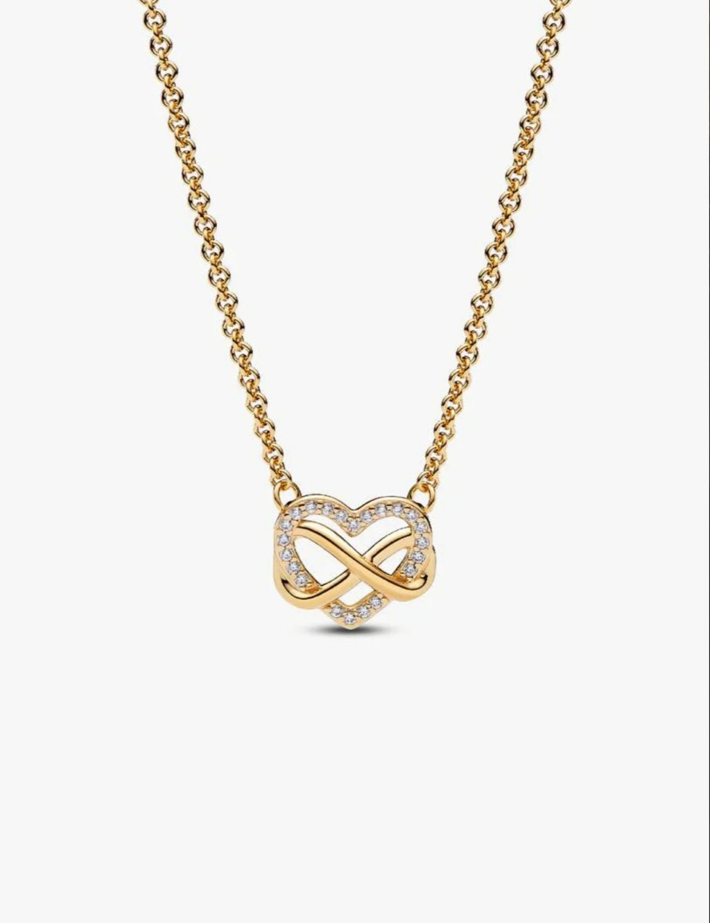 Sparkling Infinity Heart Collier Necklace