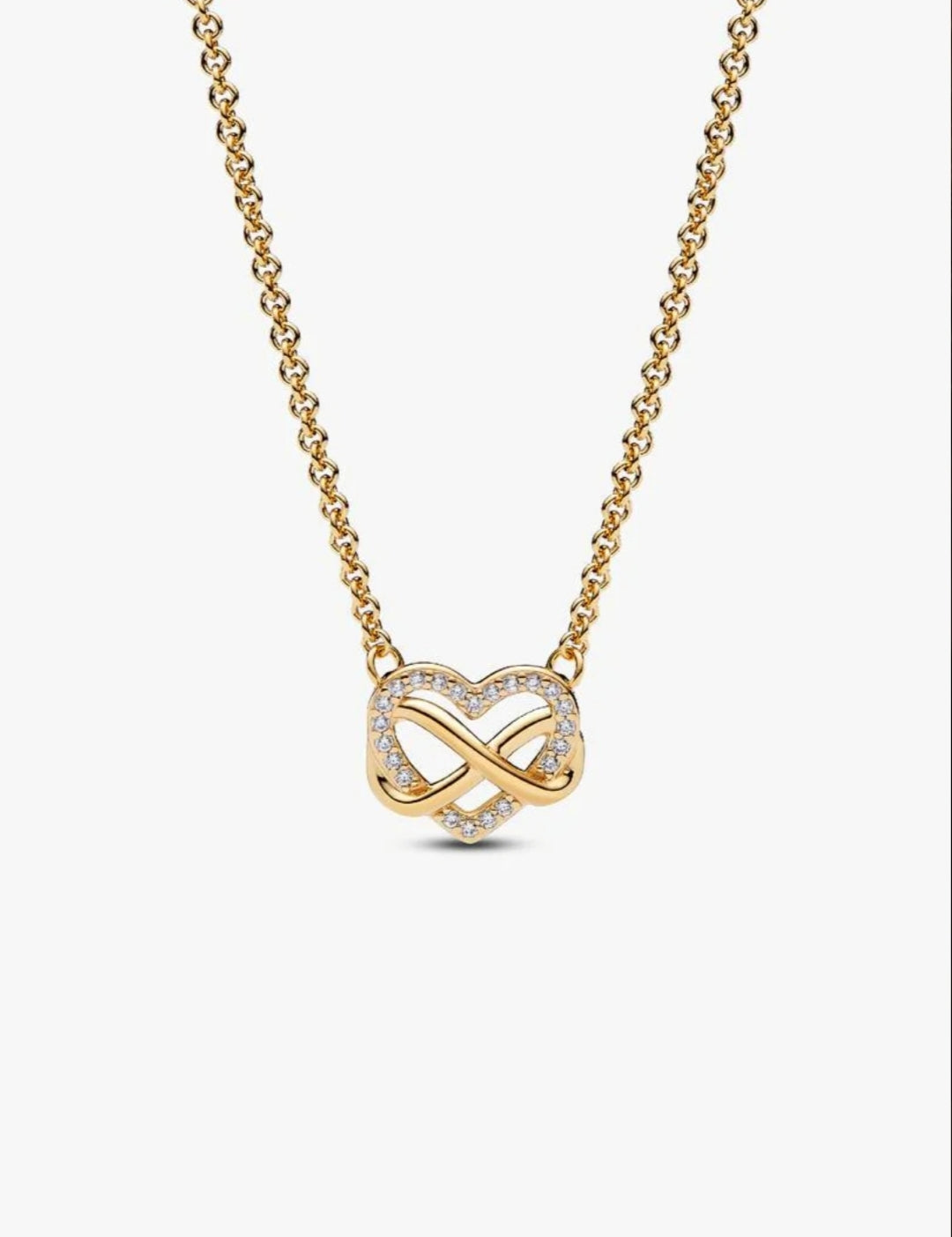 Sparkling Infinity Heart Collier Necklace